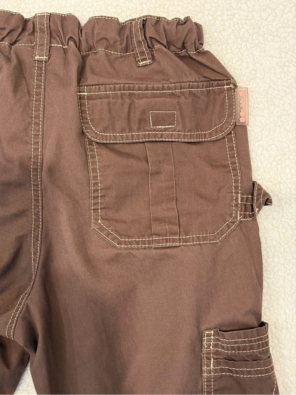 KOI Dark Brown Cargo Utility Scrub Pants (Women's XS) - Picture 5 of 5